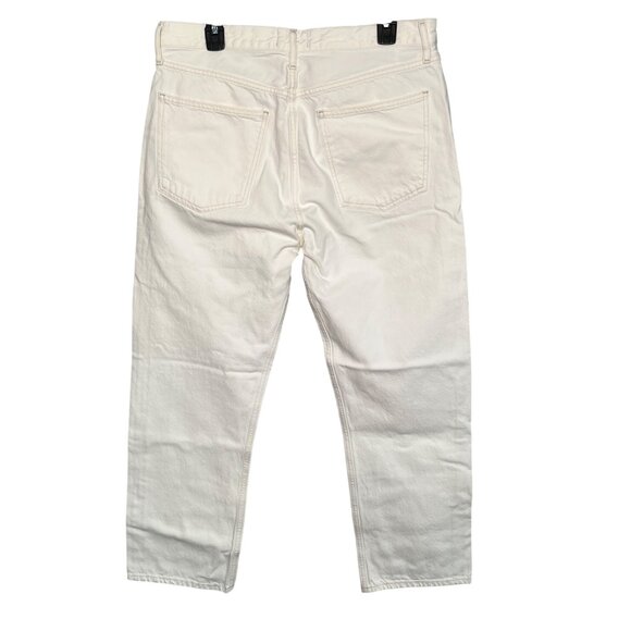 Agolde Jeans 90s White Pinch Waist Woman's Size 32 High Rise Button Fly Straight - Picture 2 of 12